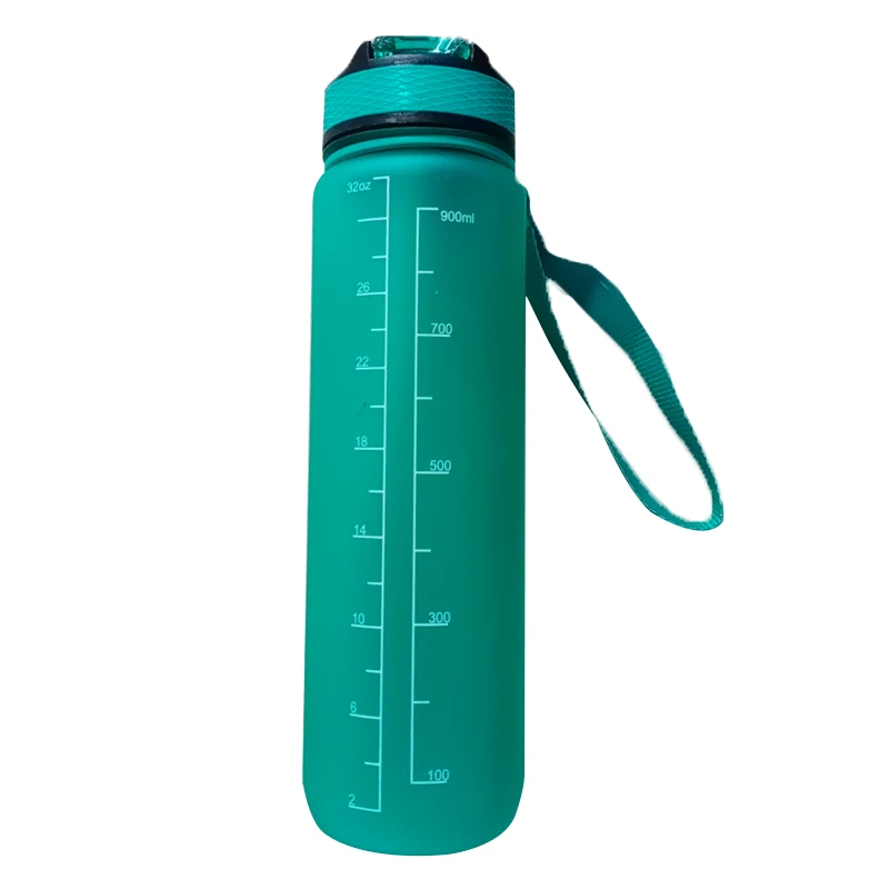 Promotional Plastic and Silicone 32oz/1000ml Leakproof BPA Free Water Bottle Gym Outdoor Sports Custom with