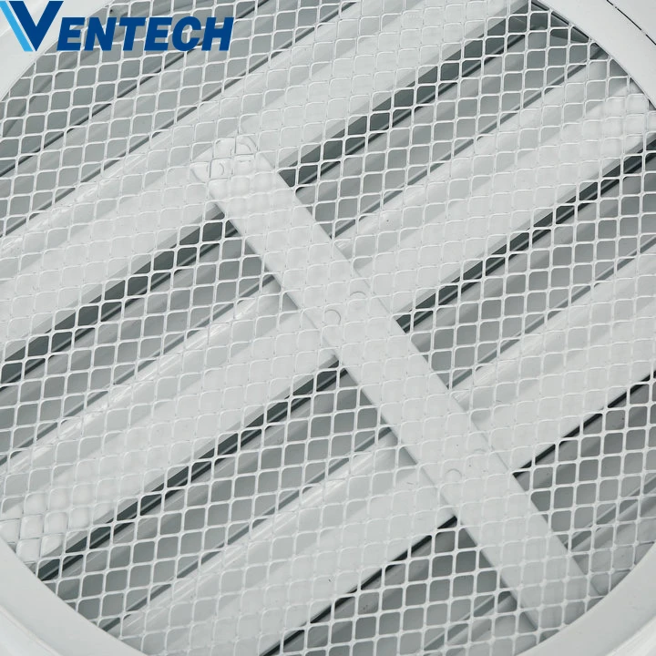 Ventech Wall Outdoor Aluminum Round External Weather Air Vent Cover Louvers with insect Mesh