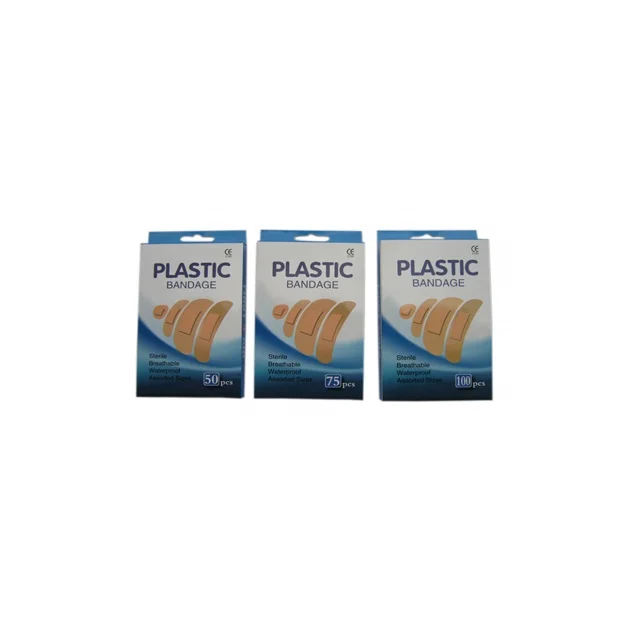 Direct factory of waterproof bandage assorted wound plaster with different sizes wound plaster/adhesive bandage mixed