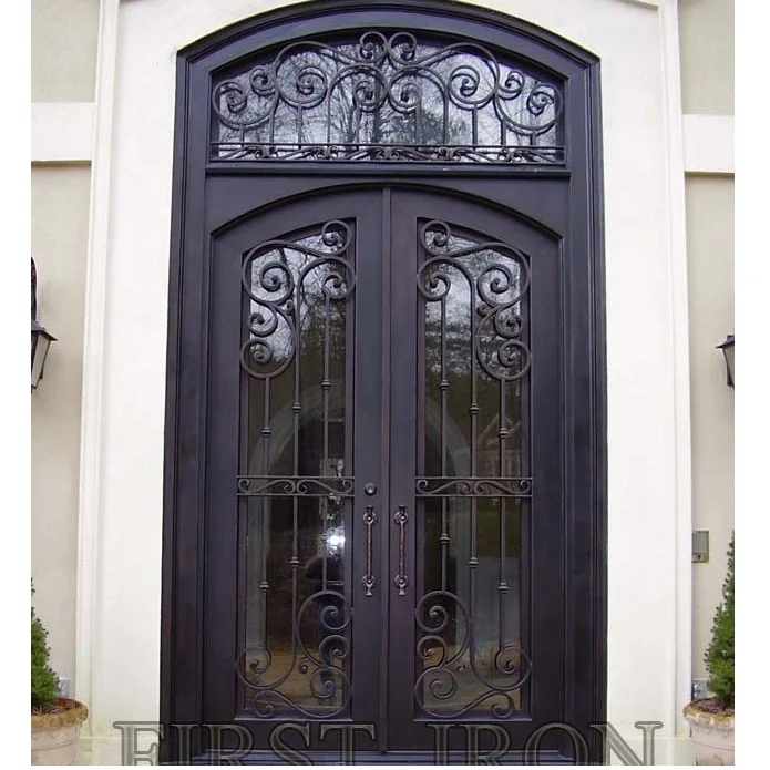 Golden supplier heavy duty hinges steel doors wrought iron pivot steel door