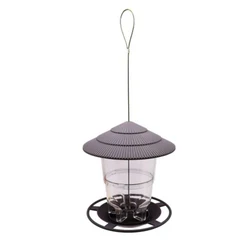 Transparent Plastic Wild Bird Feeder For Small Birds With 5 Feeding Ports
