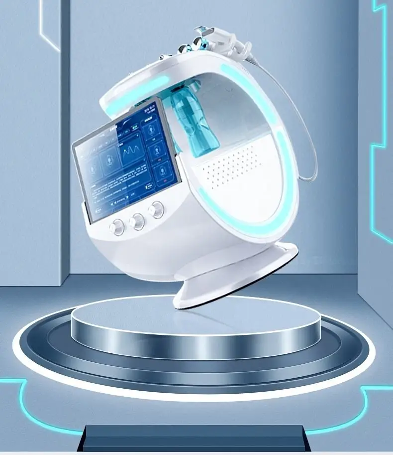 7-in-1 Skin Refining and Beauty Machine H2O2 Water Oxygen Facial Aqua Spray Cleaning Facial Skin Analyzer