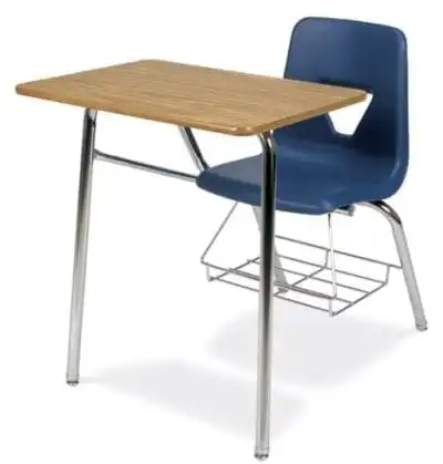 Metal classroom desks and chairs school student Multi color environmental protection single seat with Writing board  furniture