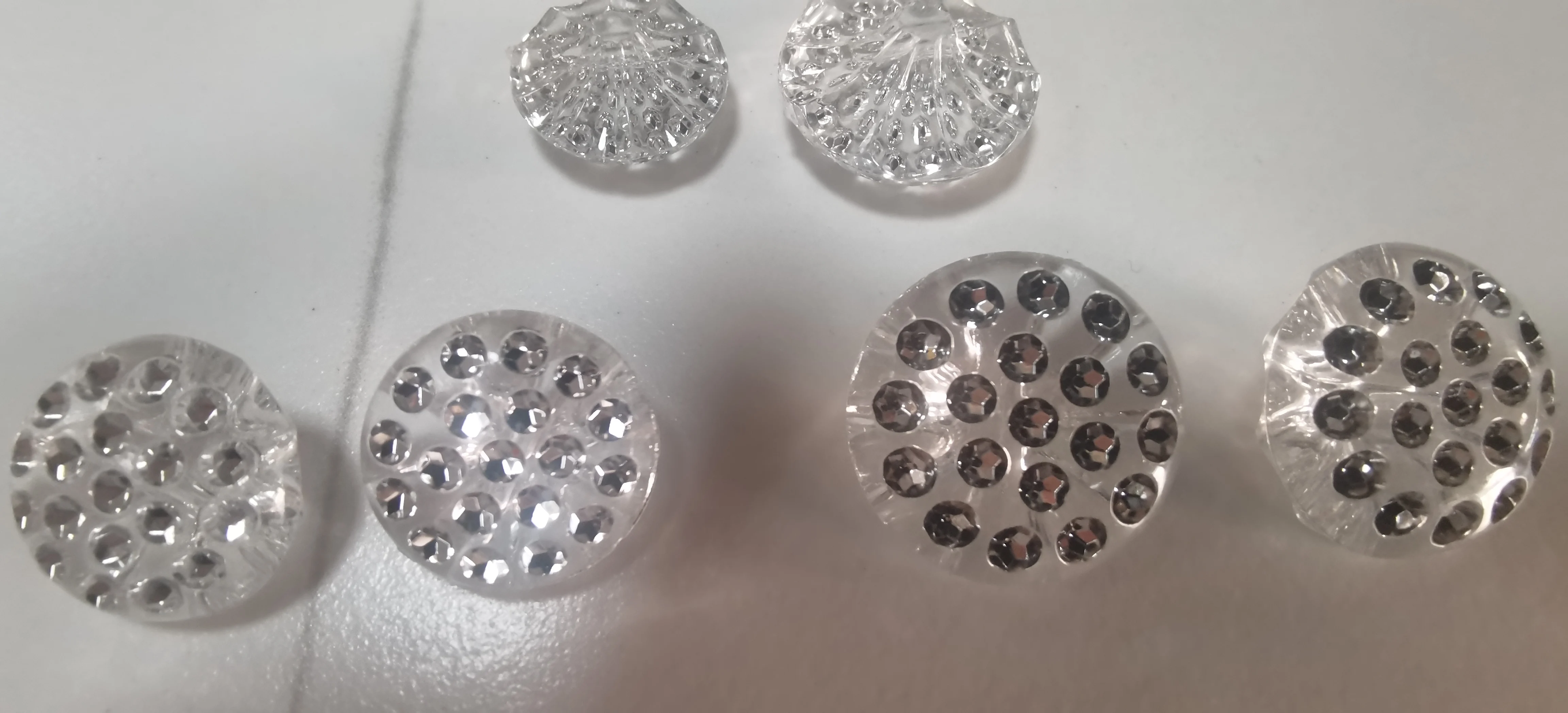 Custom made design colorful transparent sewing accessory garment  uniform blazer suit coat shank button and sofa button