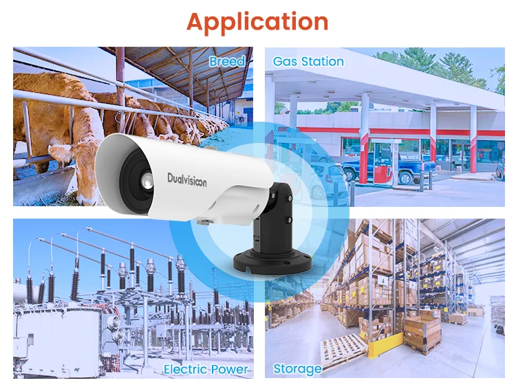 400*300/640*512 Warehouse Factory Industrial fire detection alarm camera 24h online thermal imaging monitoring infrared camera