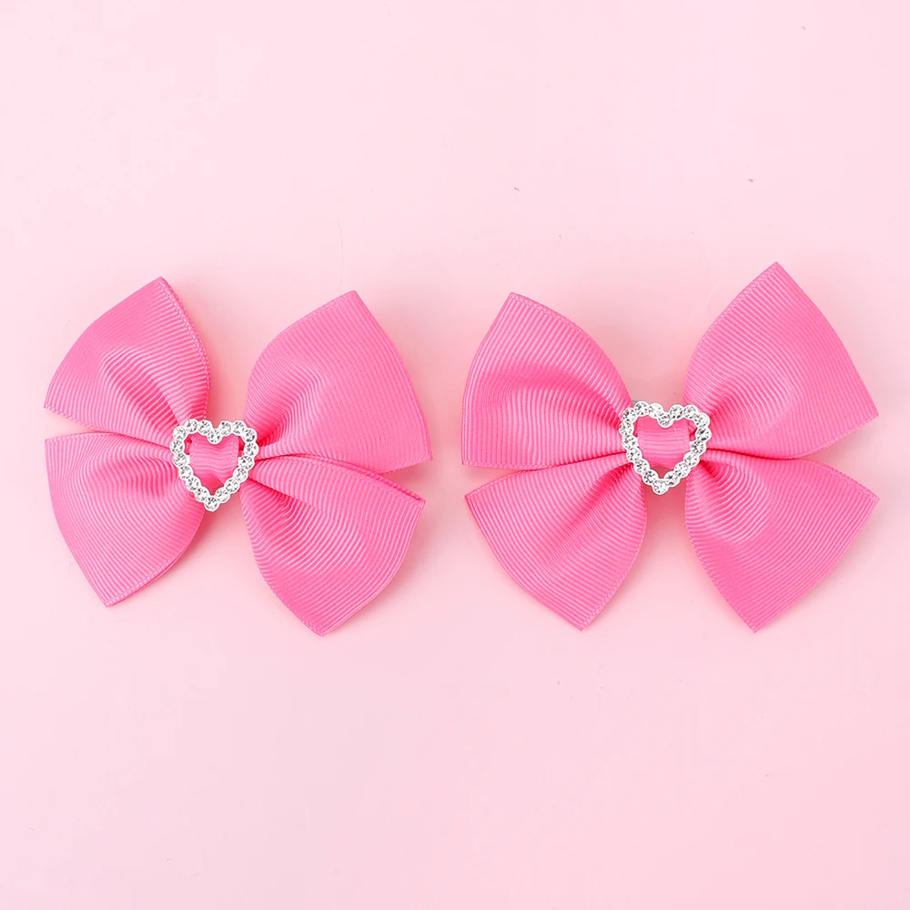Factory Customized Colors Grosgrain Ribbon Hair Bows With Alligator Clips