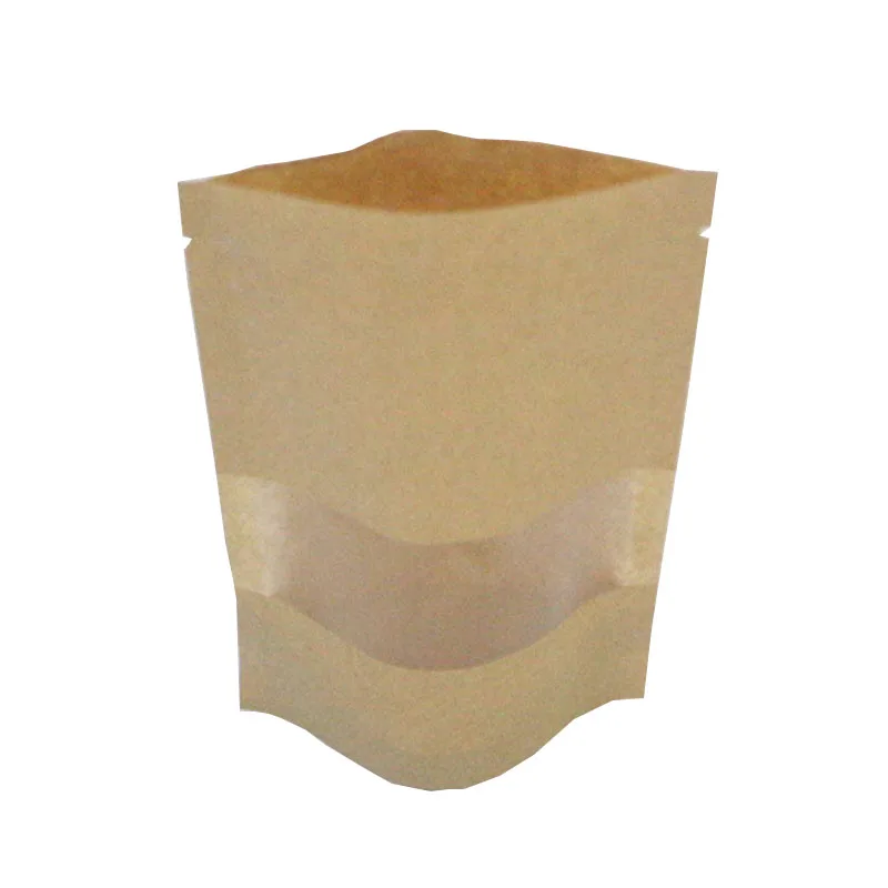 
10x15cm Cookie packaging paper bags with plastic window 