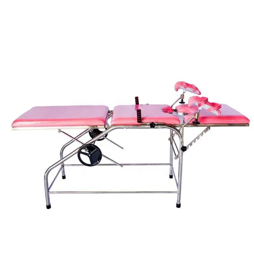 Cheap gynecological examination table Gynecological surgery and birthing manual table stainless steel operating table