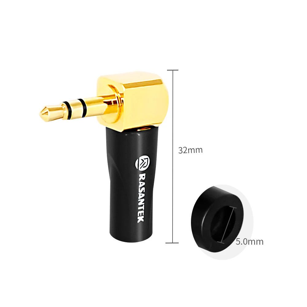 3.5mm stereo jack right angle plug for headphone