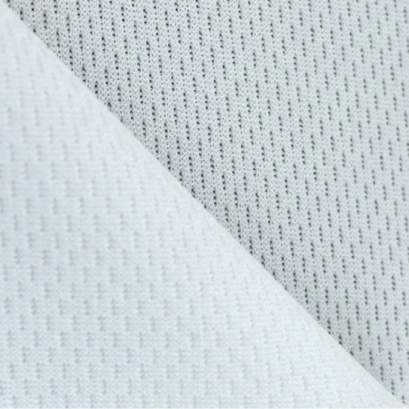 Good quality rice grain mesh fabric dri-fit for sportswear clothes t-shirt