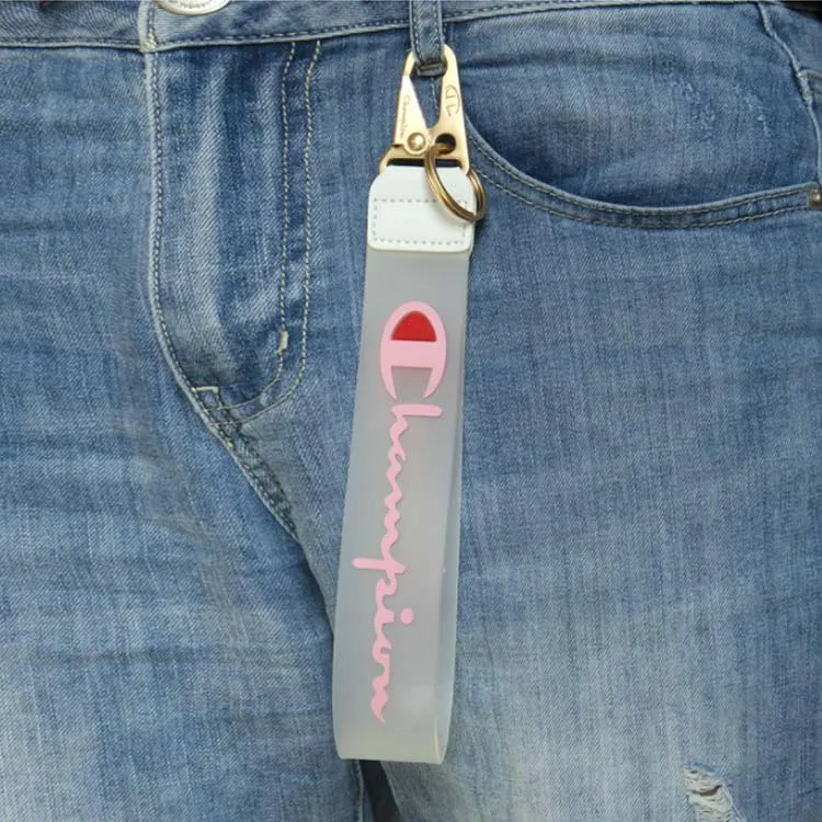  Champi Fashion Keychain PVC Clear Transparent Wristlet Office Badge Key chain Holders Waist Decoration Lanyard for Jeans