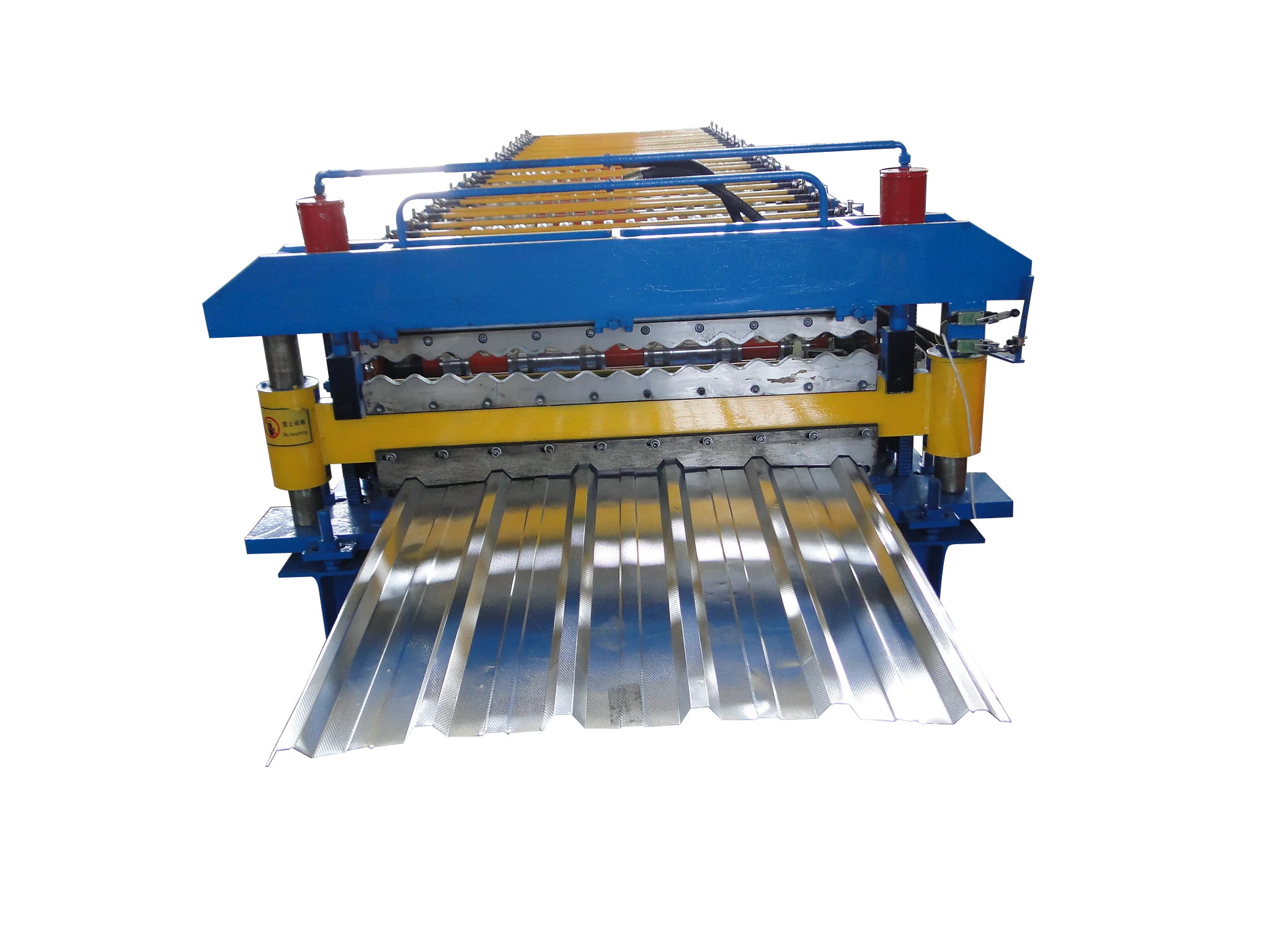 Double Layer Trapezoidal Roof Panel With Felt Corrugated Iron Sheet Metal Roofing Making Roll Forming Machine