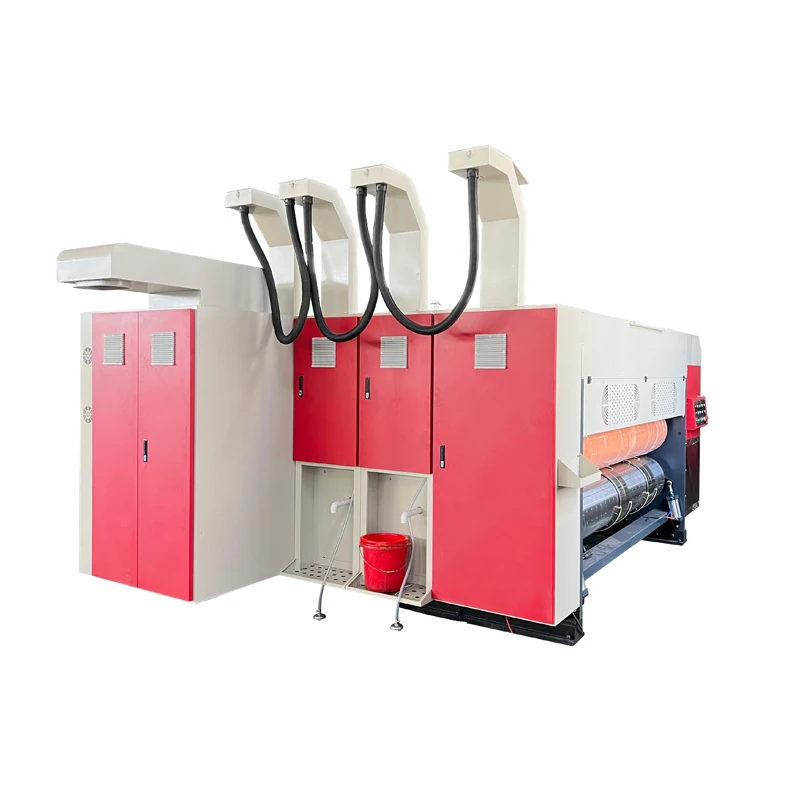 Automatic flexo two color printer slotter and die cutter corrugated board printing machine for make cardboard boxes