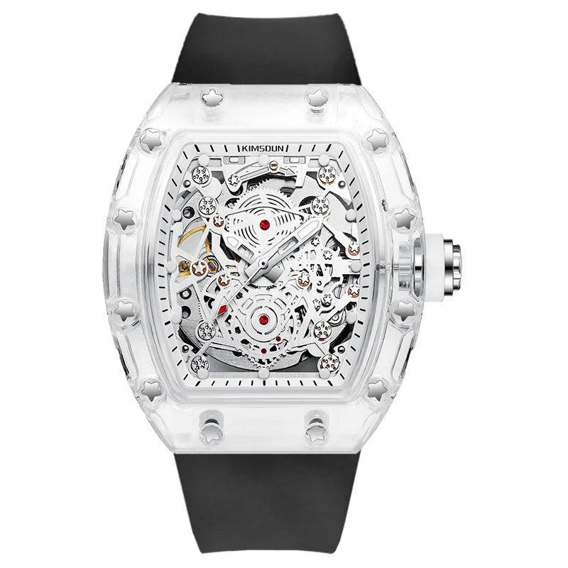 KIMSDUN K-2015A Waterproof  mechanical watch Luxury high quality skeleton gear unique design watch for men 2021