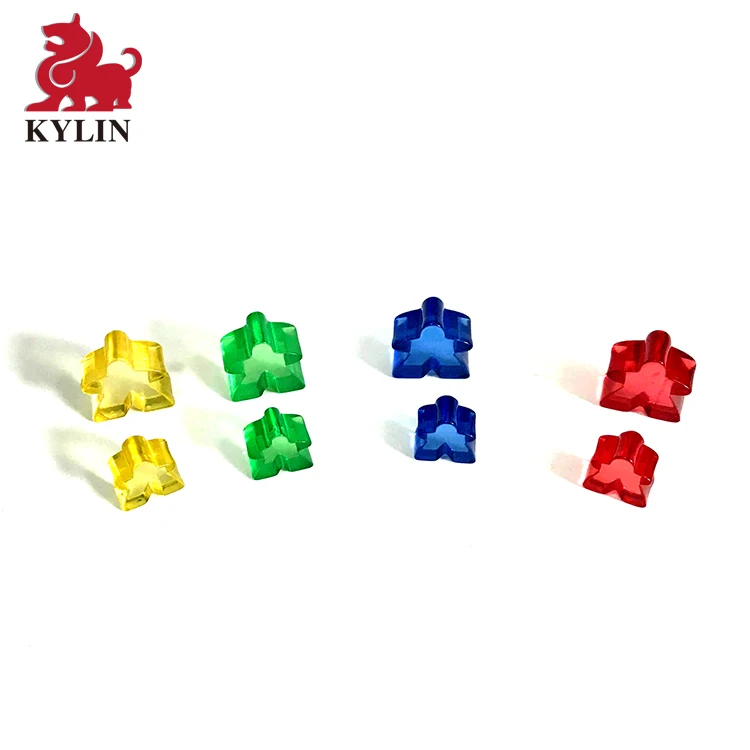 Hot selling customized plastic game pawns meeples for board game