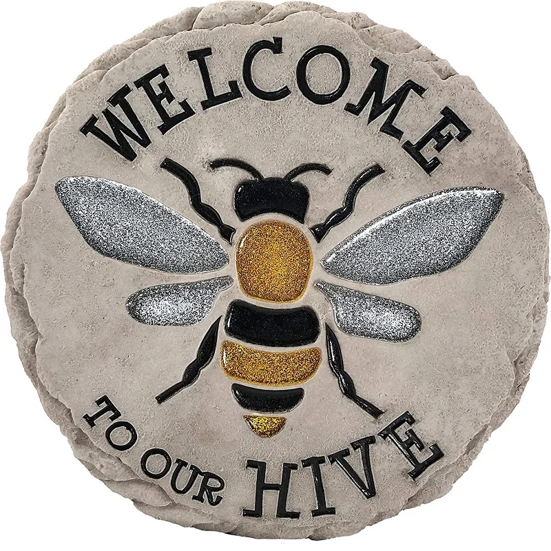 Hot Selling Poly Resin Garden Decor Indoor and Outdoor Wall Plaque Resin Bee Stepping Stone