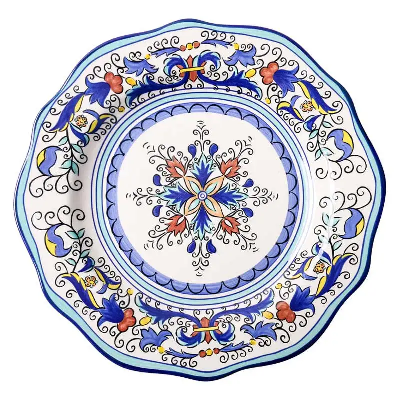 Горячая синяя посуда наборы посуды посуда + наборы посуда блюда керамические тарелки Ресторан Ланчбокс фарфоровый обеденный набор