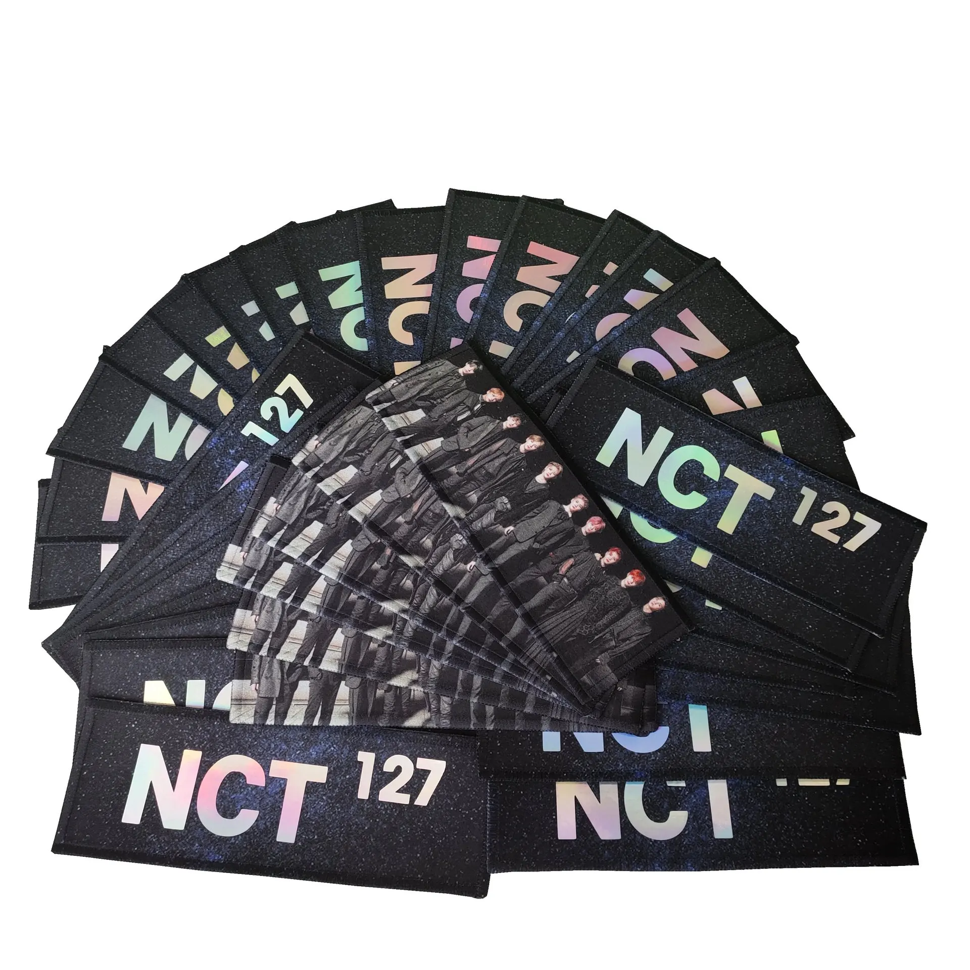 Custom mini kpop slogans  double sided printing suede cheering textile banner kpop slogan for kpop doll