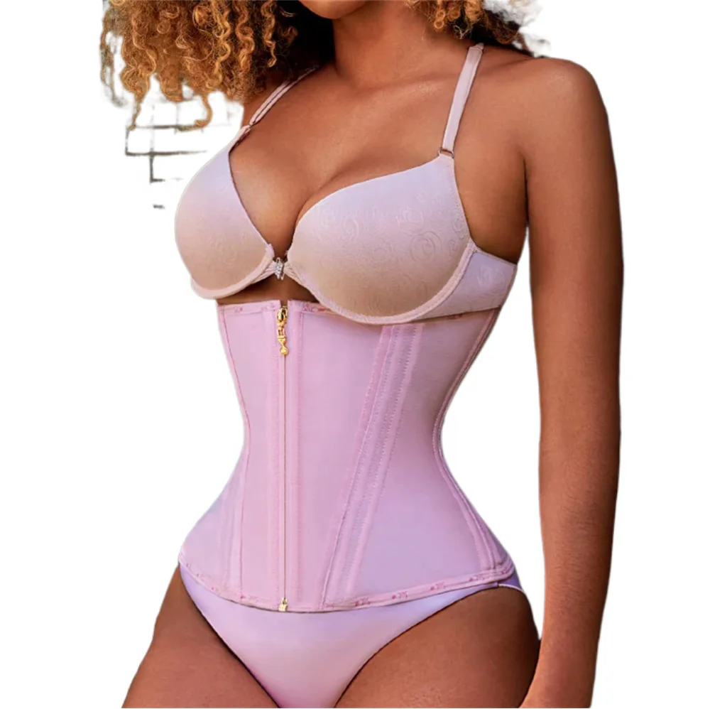 Women Cut Out Frill Waist Trainer Fajas Corset Body Shaper Tummy Control Faja Cinturilla Colombian Curved Girdles for Women