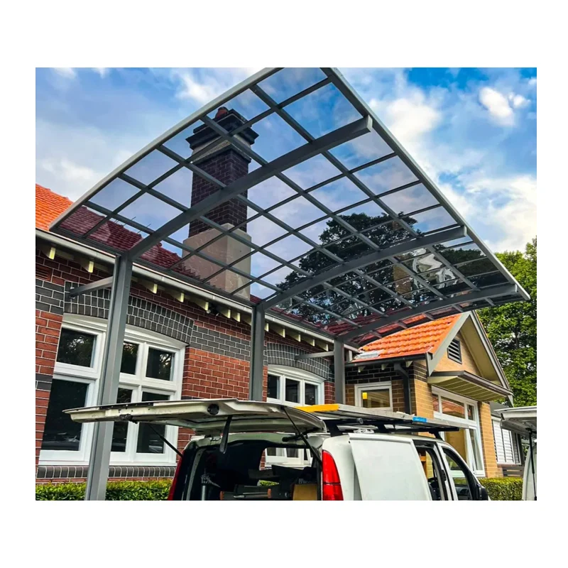 Custom Size OutDoor Aluminium Carport Parking Space Good Quality Convenient Carport Metal Carport Waterproof Hot Sale