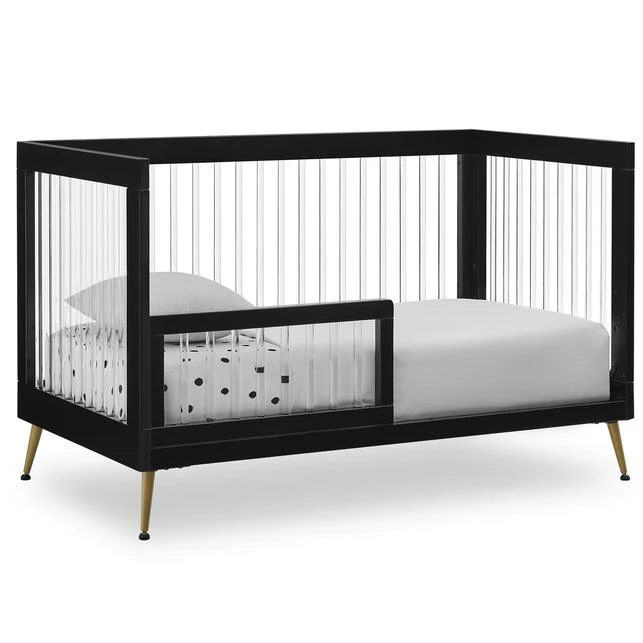 Деревянная детская кроватка кровать для маленькой девочки платье для кровать 3-х позиционный высота преобразует из кроватка для первые шаги малыша кровать, белый