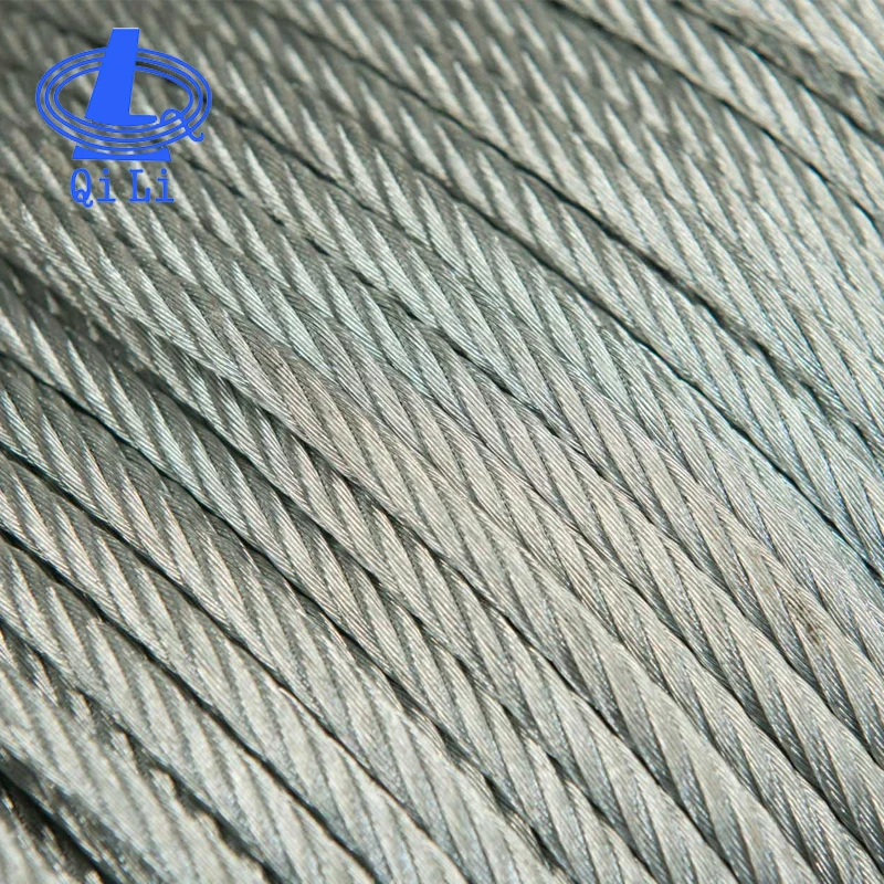 QiLi Professional Galvanized 6*12+7FC Steel Wire Rope