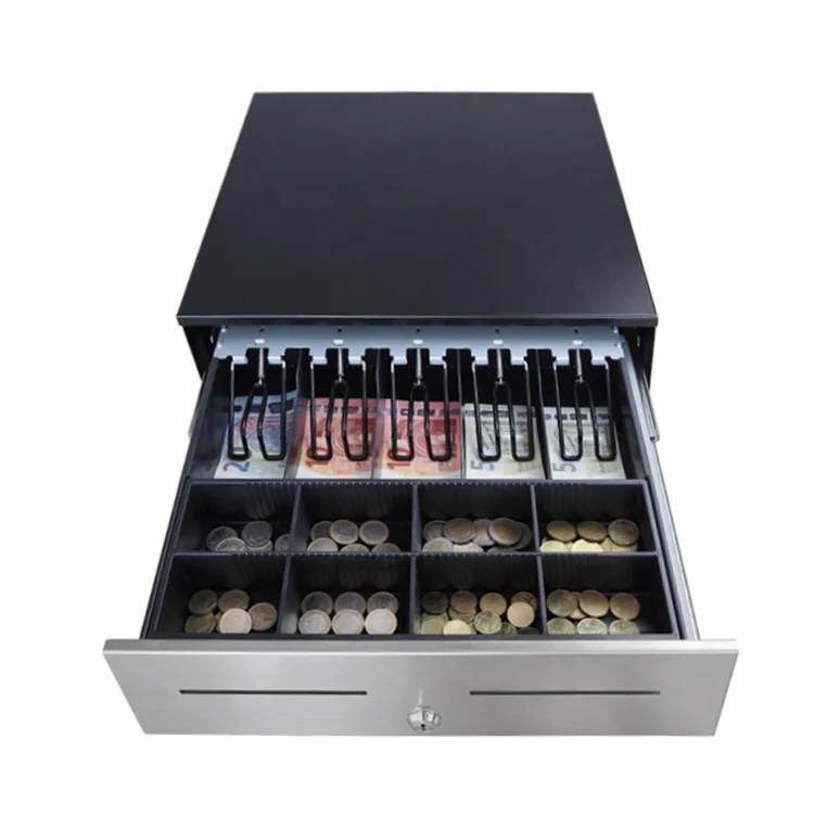 SK-415HA High End 4,5,6,8-bill 8 Coins Supermarket Use Safe Cash Register square Pos Cash Drawer