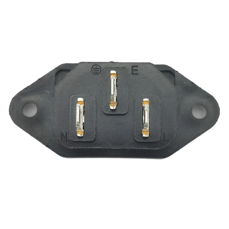 3 Pin 10A 250V AC муфтовый стыковочный переводник Мужской Электрический разъем переменного тока на входе мощность с держателем