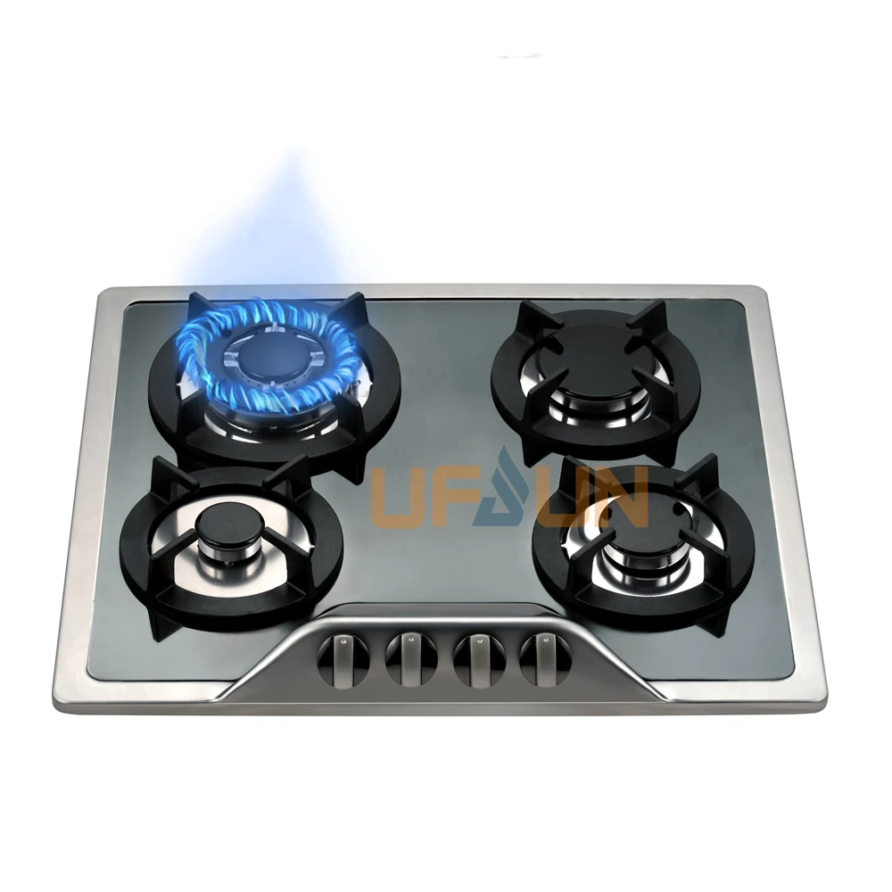 New style 90cm cookertop 4 burners gas stove part recessed black tempered glass gas stove/ cooker hob