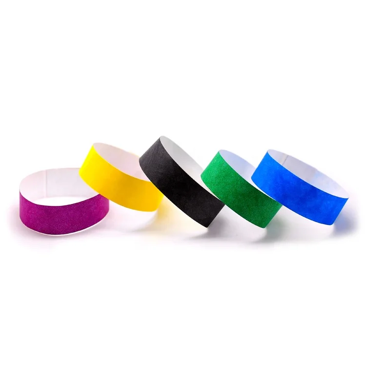 2023 Waterproof Custom logo tyvek paper wristband for events