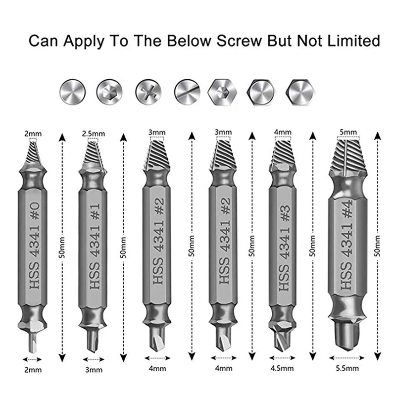 Hot Selling Double Side Damaged Plating Stud Bolt Screw Extractor Remover Kit