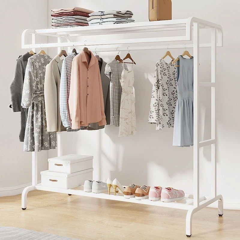New Arrival Garment Shop Dress Display Rack Iron Floor Type Wedding Dress Shelf Clothes Hanger Multifunction Storage Shelf
