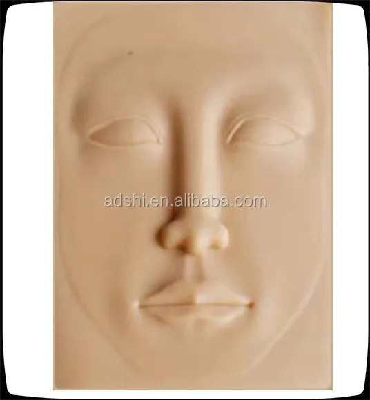 3D face lips & nose & eyes & eyebrows for permanent makeup beginners practice skin