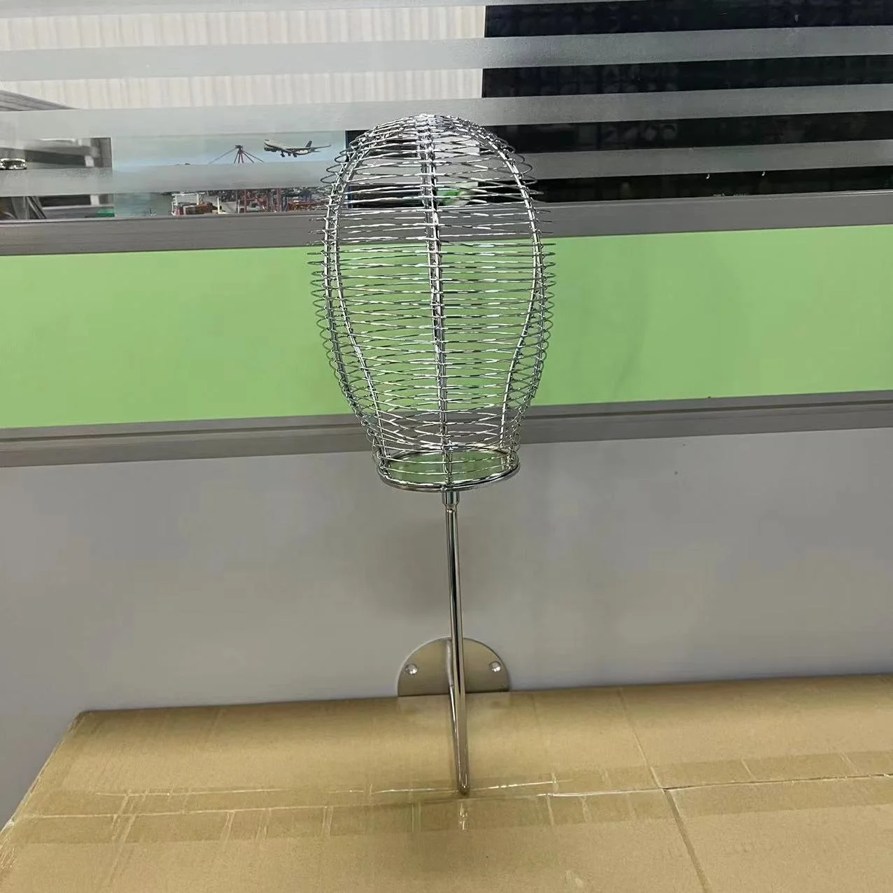 Wire Hats Display Holder Wall Mounted Wig Display Rack Storage Holder / Silver Wigs Display Head Metal Women for Boutique Gold