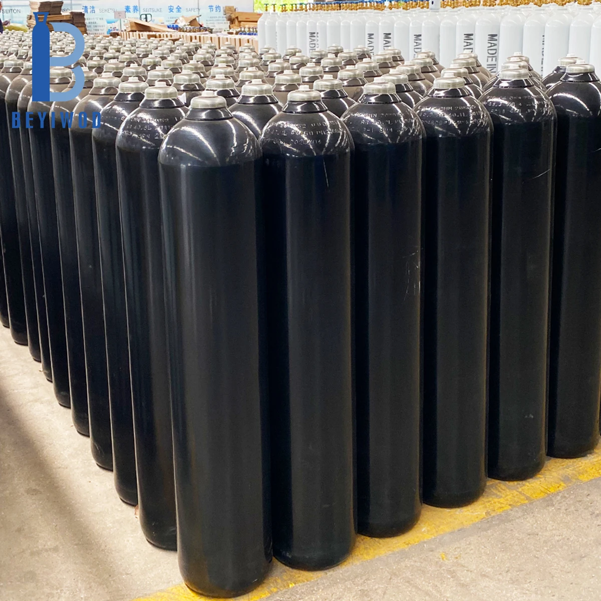 150bar D type oxygen gas cylinder 6m3 40L steel medical oxygen cylinder
