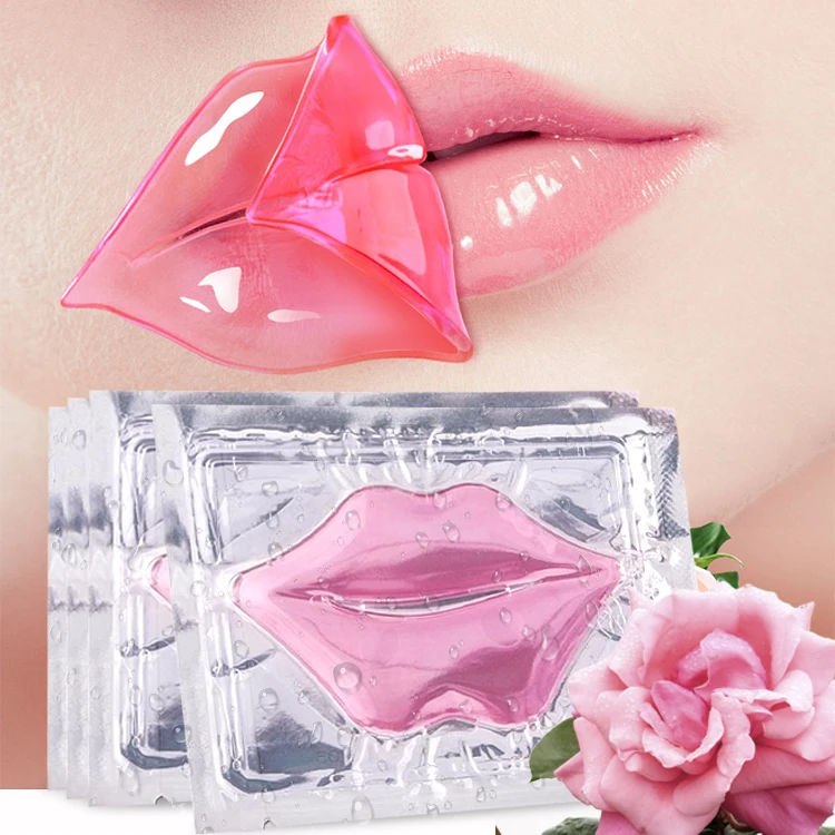 Vegan Moist Lips Care Crystal Patch Masks Sheet Rebranding Cosmetics Wholesale White 24K Gold Pink Hydrogel Collagen Lip Mask