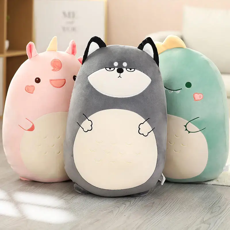 Kawaii Super Soft Hugging Pillow for Baby 45cm Pillow Stuffed Animal Dinosaur Rabbit Baby Animal Pillow