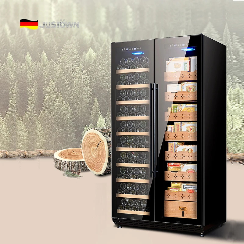 
Professional backwoods Cabinet Humidifying Fan Cooling Compressor No Frost Spain cigars Humidor wine Cooler 