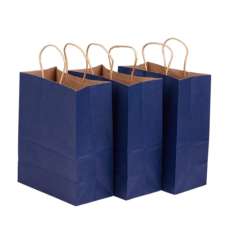 
Custom Shopping Paper Bag For Food With Handle,Recyclable Kraft Paper Bag With Your Own Logo 