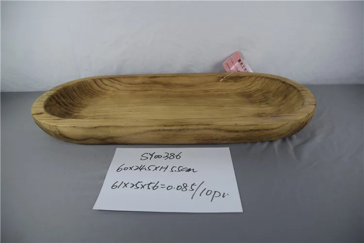 
2020 Artistic paulownia wooden oval planter 
