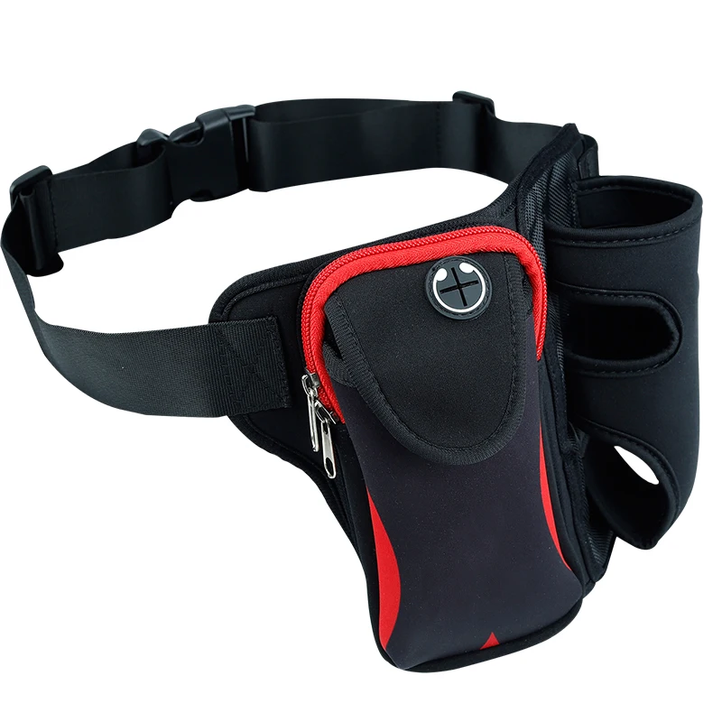 new design popular neoprene water bottle waist bag for iphone