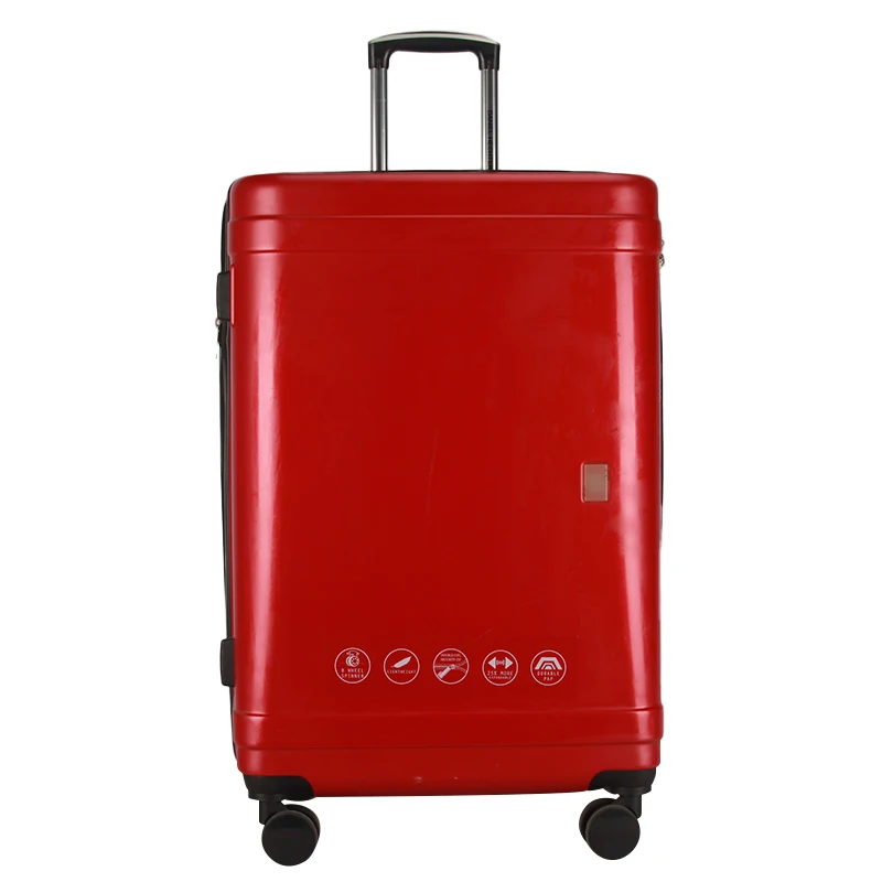 quality durable lightweight carry on traveling flight red women luggage wholesale