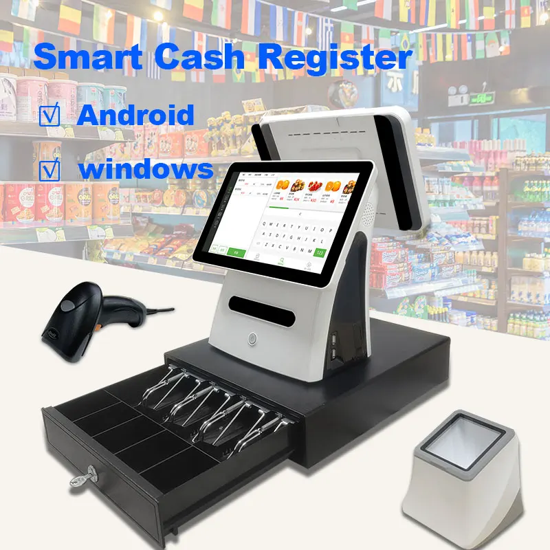 Payment Terminal Machine POS All In One System Touch Screen Cash Register Inventory Management POS System