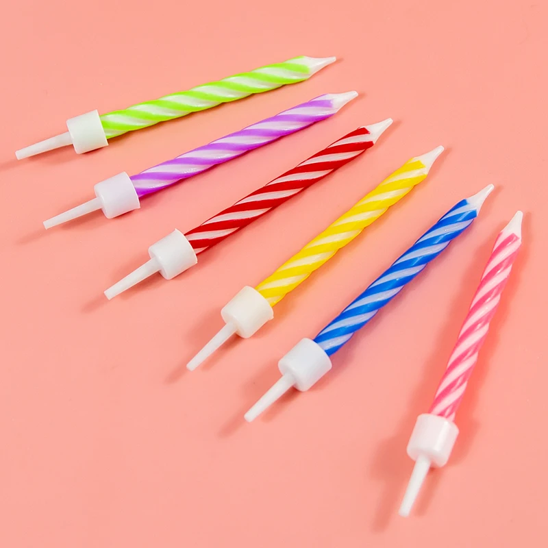 Birthday Candle manufacturer  Dia5.0*H58mm Spiral birthday cake candle for cupcakes