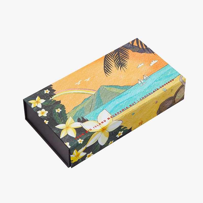 2020 new design and hot sale box for hair extension gift cardboard book shaped box packaging cardboard with satin silk insert