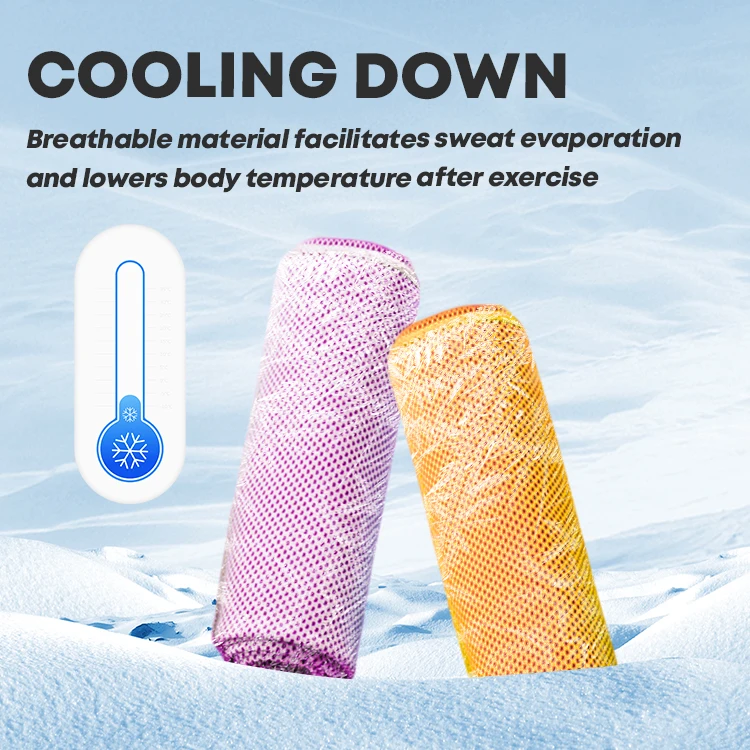 recycled customize with logo small microfiber instant cooling breathable thin sports  cool wet gym towel