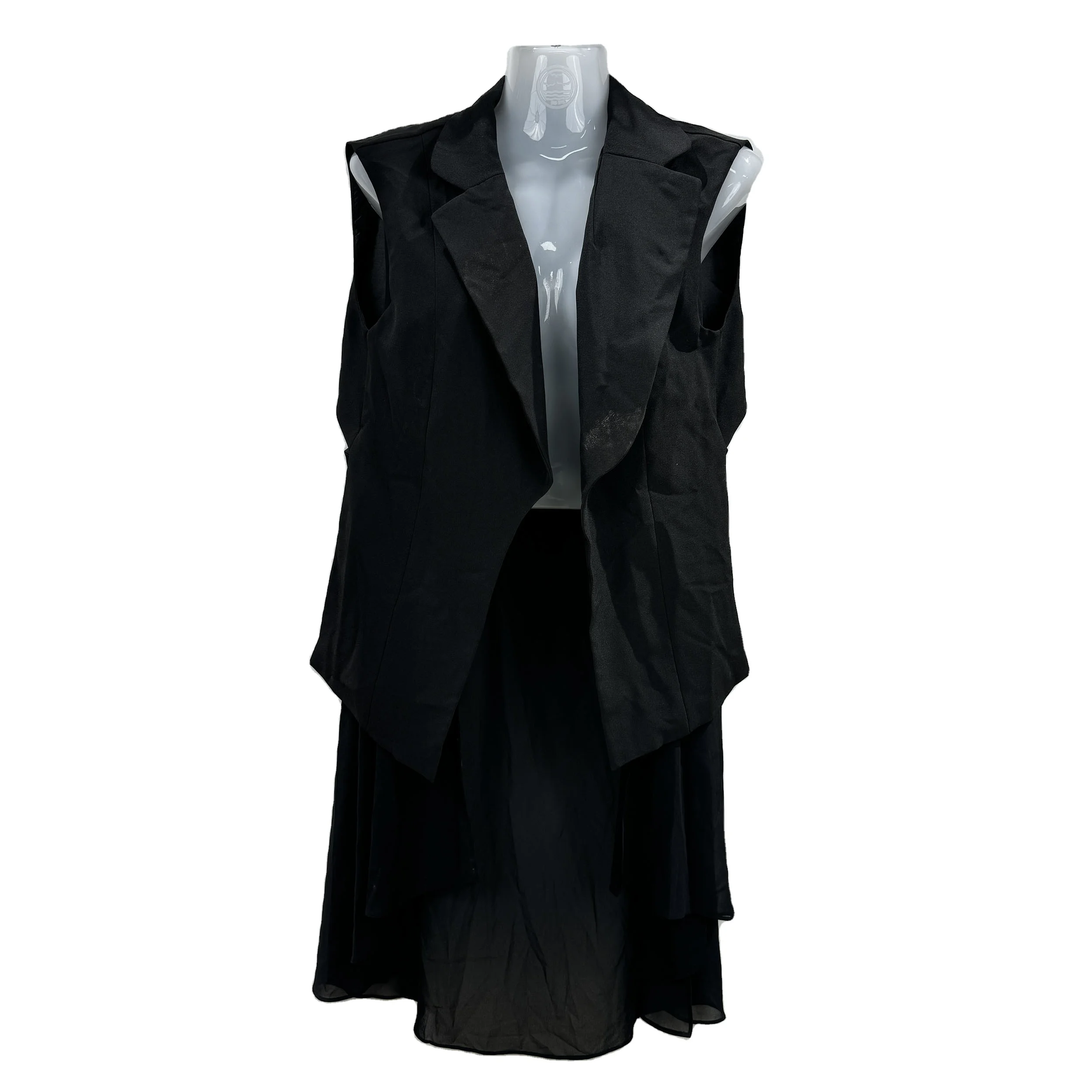 Elegant simple high quality korean vest black vest women vest top