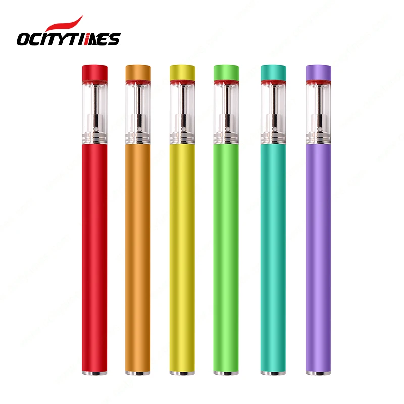 New release ocitytimes 0.5ml glass tank colorful ceramic cbd cartridge vape pen