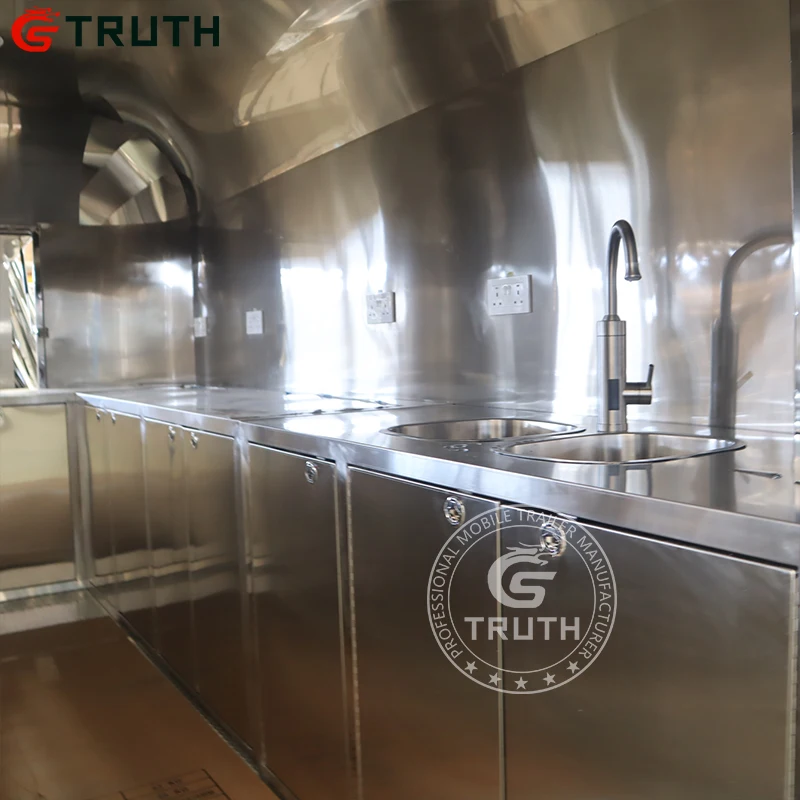 Mobile Food Trailer Kitchen Outdoor Food Van Hot Dog Cart Airstream Food Truck trailer With Vin Number