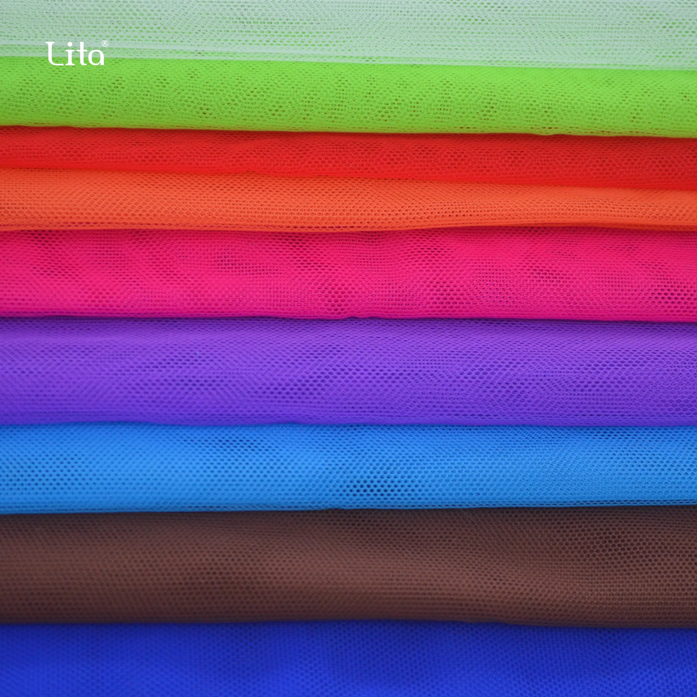 Полиэстер Жесткий Тюль Чистая ткань 6420 6430